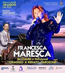 Maltempo, rinviato il concerto di Francesca Maresca omaggio a Renato Carosone a Sant’Agata sui due Golfi