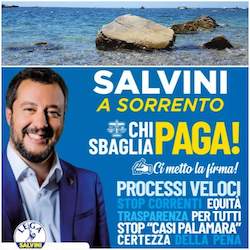 Salvini apre la campagna referendaria a Sorrento