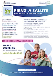 Domani tappa a Massa Lubrense della campagna di prevenzione “Pienz a salute”