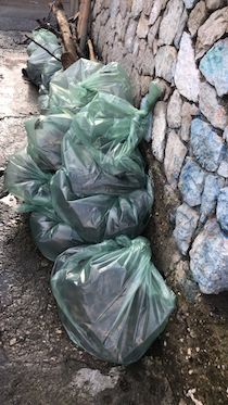 Quintali di rifiuti raccolti dalla spiaggia di Puolo a Sorrento