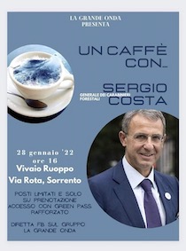 A Sorrento incontro con il generale ed ex ministro dell’Ambiente Sergio Costa