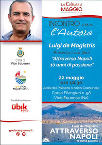 L’ex sindaco di Napoli De Magistris presenta il suo libro a Vico Equense