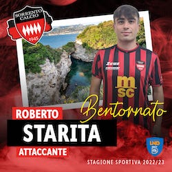 Roberto Starita torna al Sorrento dopo il prestito al Sant’Agnello