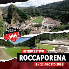 Il Sorrento in ritiro precampionato a Roccaporena