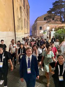 I ragazzi del Summit Onu di Sorrento a cena al San Paolo