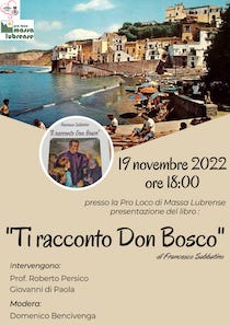 A Massa Lubrense si presenta il libro Ti racconto don Bosco