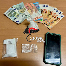 Cocaina in auto, 31enne in manette a Vico Equense