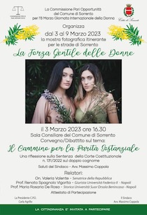 Giornata della Donna, convegno e mostra a Sorrento