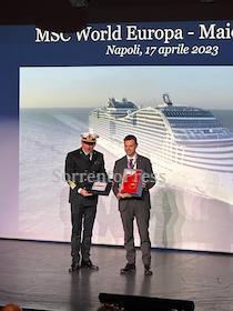 Il sindaco di Sorrento alla festa Msc World Europa a Napoli