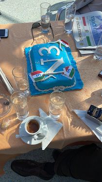 La torta scudetto del Napoli da un tifoso del Milan