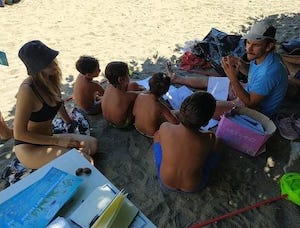 Lezioni di educazione ambientale in riva al mare dell’Amp Punta Campanella