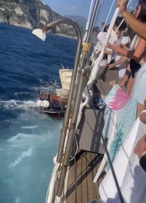 Collisione mortale tra barche in Costiera Amalfitana, positivo ai test tossicologici lo skipper del gozzo