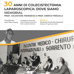 A Sorrento un convegno sui progressi della colecistectomia laparoscopica con i professori Corcione e Docimo