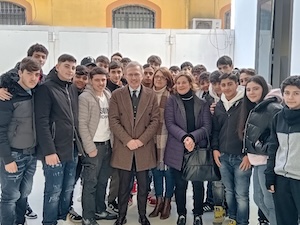 Gli studenti del nautico Bixio di Piano di Sorrento alla mostra sul giudice Livatino