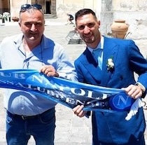 L’esterno del Napoli Matteo Politano a Massa Lubrense per le nozze del cognato