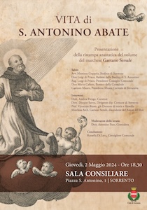 A Sorrento la presentazione del libro sulla vita di Sant’Antonino