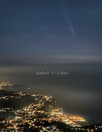 La cometa C/2023 A3 sulla penisola sorrentina – video –