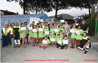 Sant’Agnello. Concluso il campo scuola di Protezione Civile per ragazzi, consegnati gli attestati