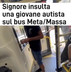 Autista Eav insultata da passeggero sul bus Meta-Massa Lubrense – video –