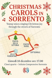 Canti natalizi itineranti dei bambini del comprensivo “Sorrento”