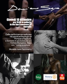 Sorrento. Performance live dello scultore Domenico Sepe