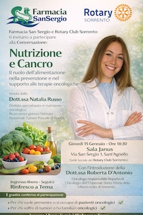 Sant’Agnello. Incontro pubblico su Nutrizione e Cancro
