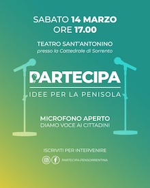 Sorrento. Nasce “Partecipa – Idee per la Penisola” forum aperto alle proposte di tutti