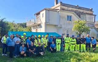 Piano di Sorrento. Esercitazione di “campistica” per la Protezione Civile