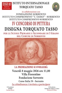 Sorrento. Premiazione degli studenti che hanno ritratto Torquato Tasso