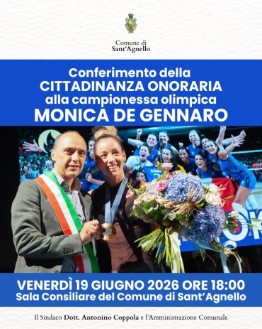 Sant’Agnello. Cittadinanza onoraria a Monica De Gennaro