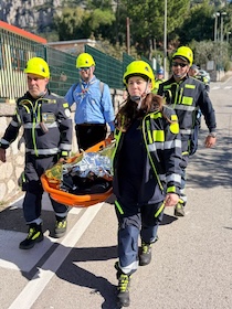 Piano di Sorrento. Esercitazione di Protezione Civile per la ricerca di un disperso